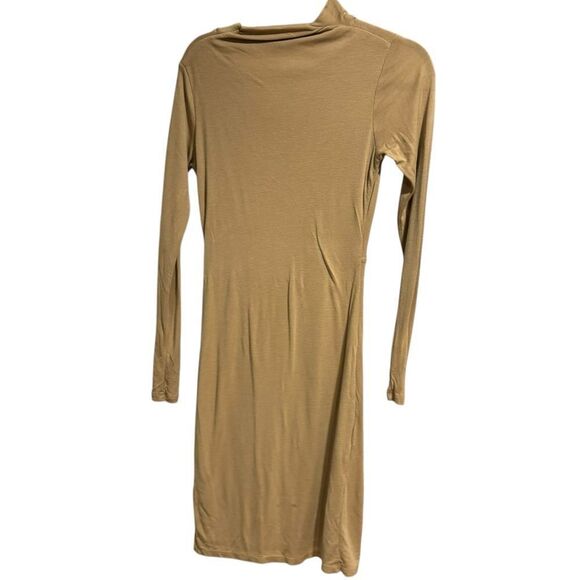 Revolve Ted Baker Neyda Camel Wrap Jersey Tan Long Sleeve dress - Picture 9 of 13